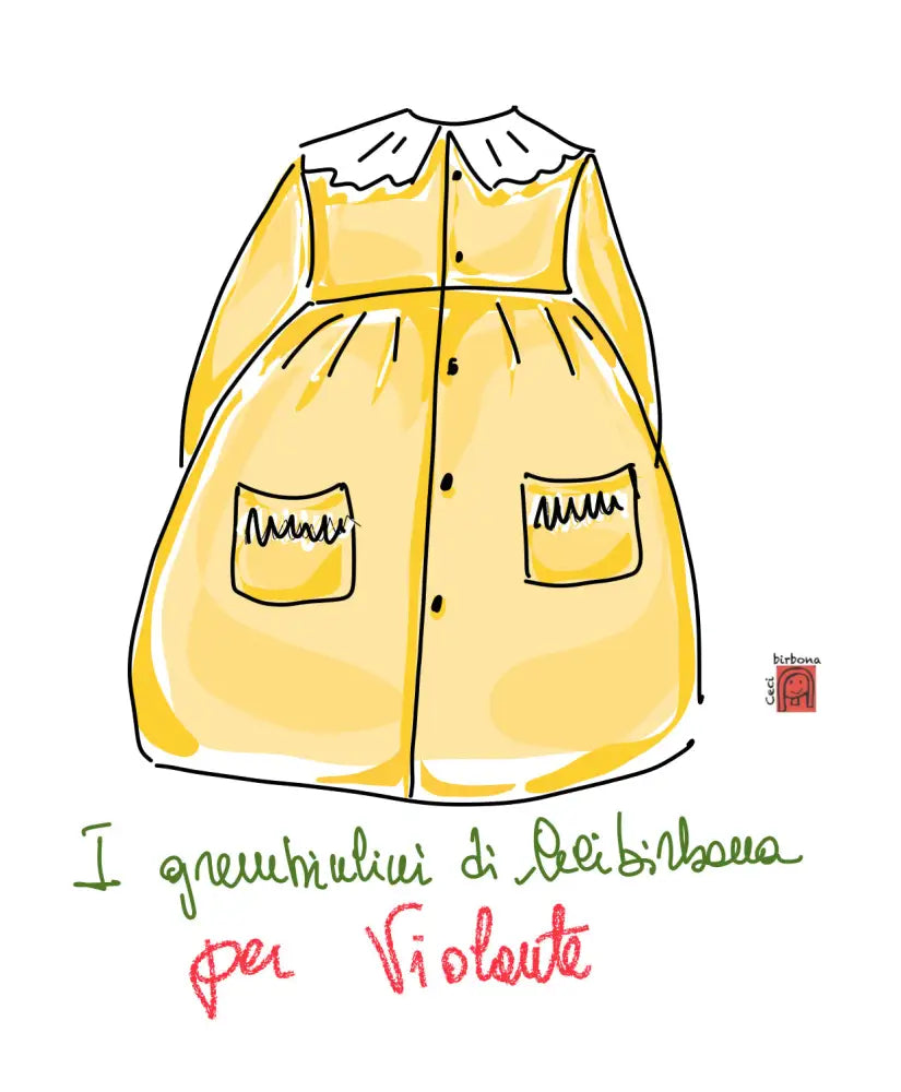 Riservato per Violante grembiulini asilo grembiule scuola bimba