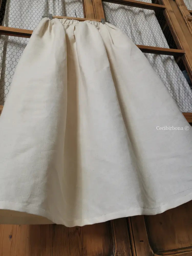 Riservato per Virna Gonna in canapa vintage con cinturino elastico e tasche gonna donna