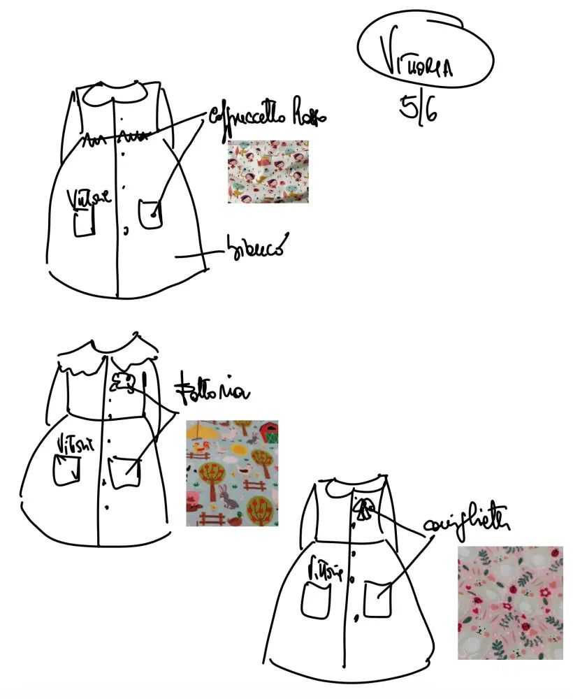 Riservato per Vittoria Grembiule bianco per bimba 5/6 anni grembiule scuola bimba