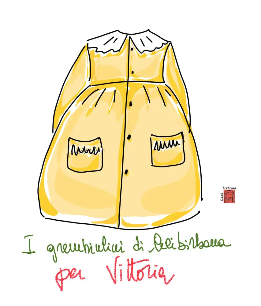 Riservato per Vittoria Grembiule bianco per bimba 5/6 anni grembiule scuola bimba