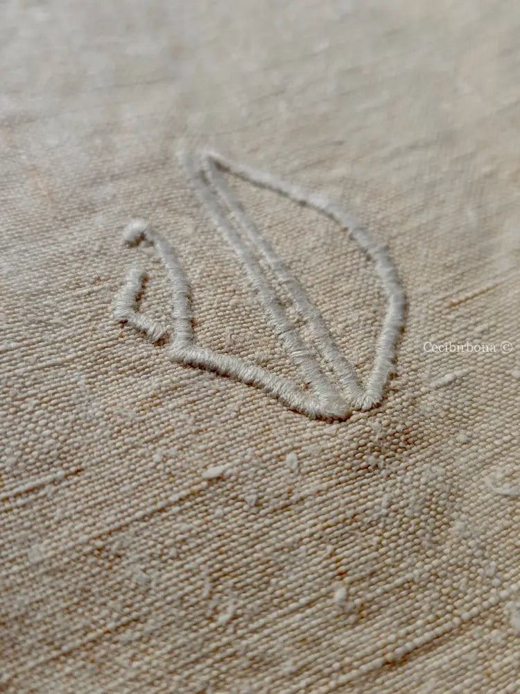 Set di asciugamani antichi in lino con sfilatura e monogramma biancheria antica per la casa