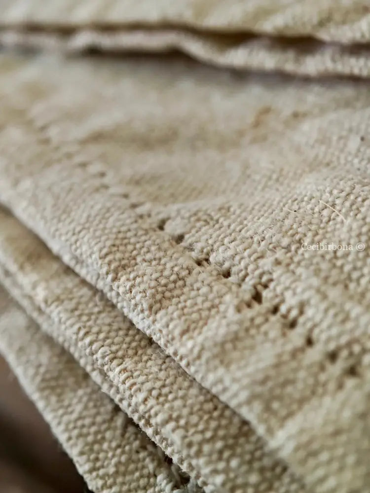 Set di cinque canovacci in canapa biancheria antica per la casa