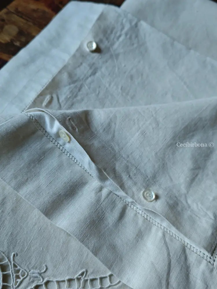 Set di due teli da bagno e una federa da cuscino con monogramma BR biancheria antica per la casa