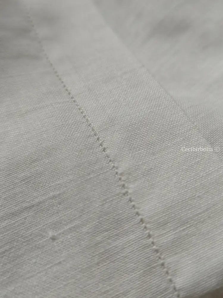 Teli in lino ricamato a chiacchierino Ricamo fiori Telo in lino