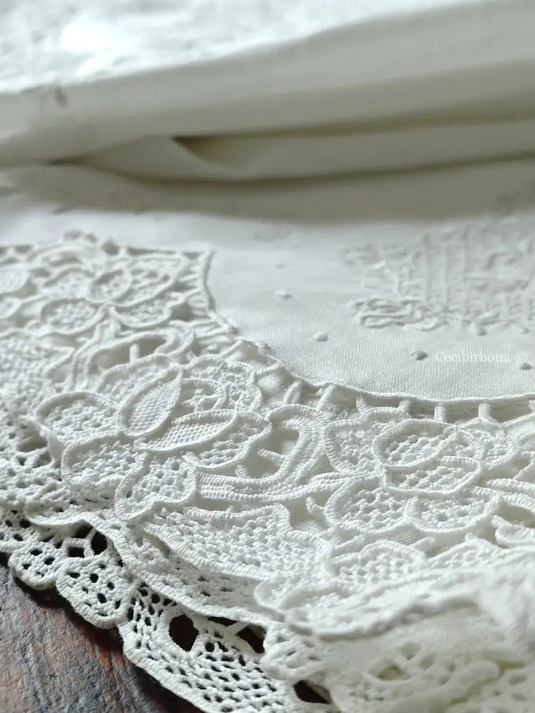 Telo per il bagno in lino ricamato Ricamo fiori Telo in lino