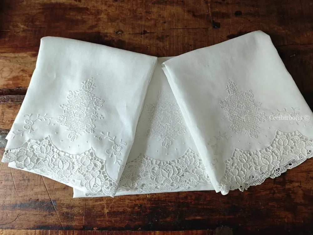 Telo per il bagno in lino ricamato Ricamo fiori Telo in lino