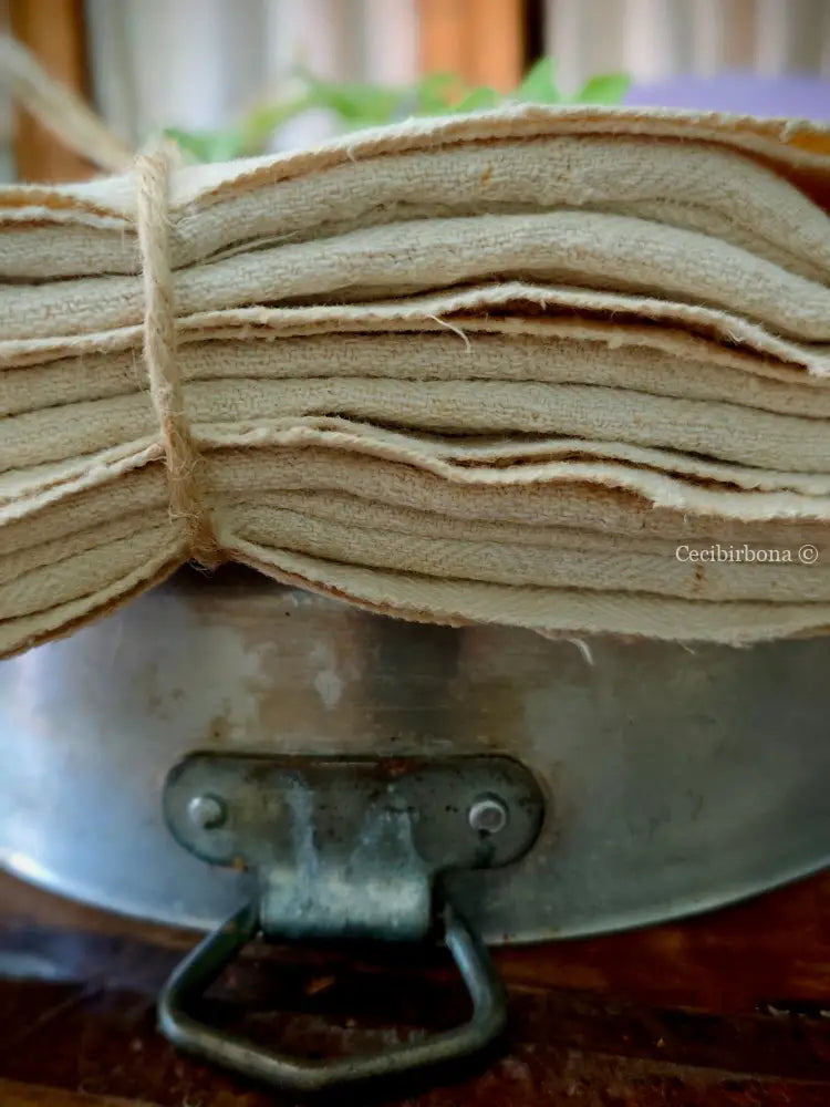 Tovaglia in canapa con monogramma ES Tovaglia vintage