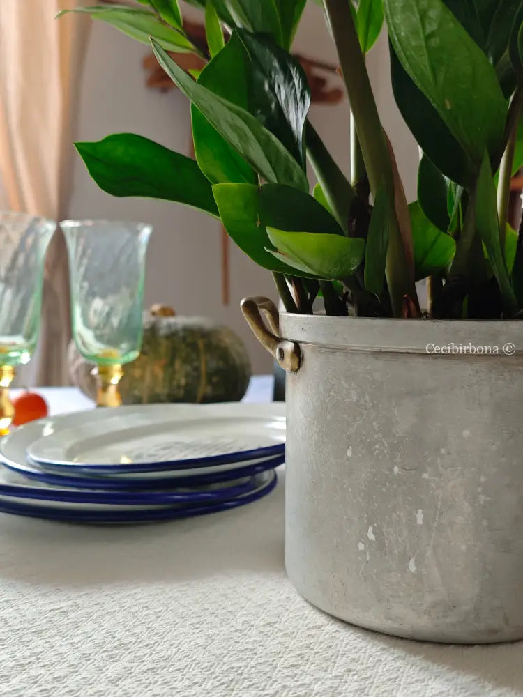 Tovaglia in canapa con monogramma GR Tovaglia vintage ricamata