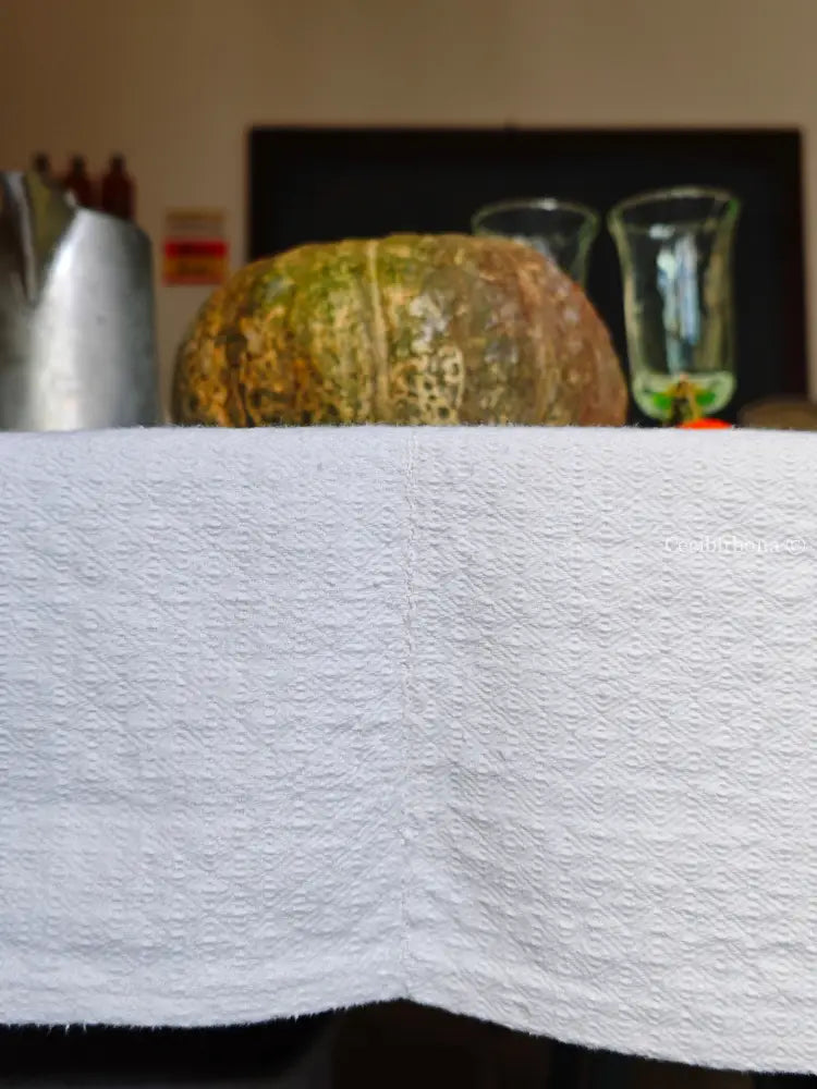 Tovaglia in canapa con monogramma GR Tovaglia vintage ricamata