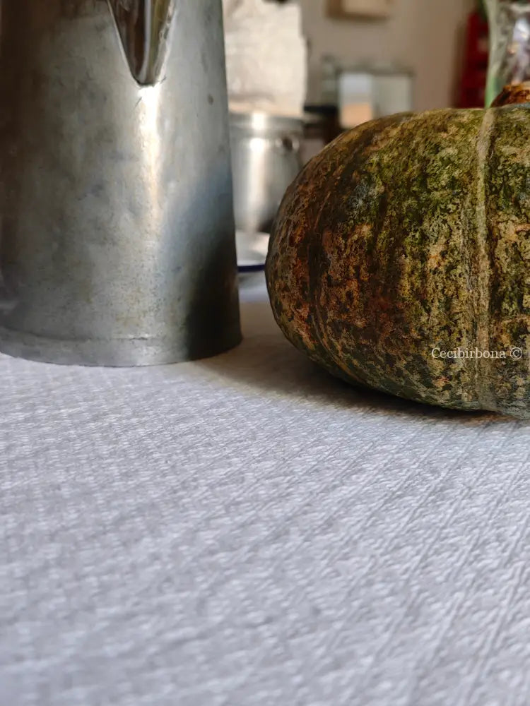 Tovaglia in canapa con monogramma GR Tovaglia vintage ricamata