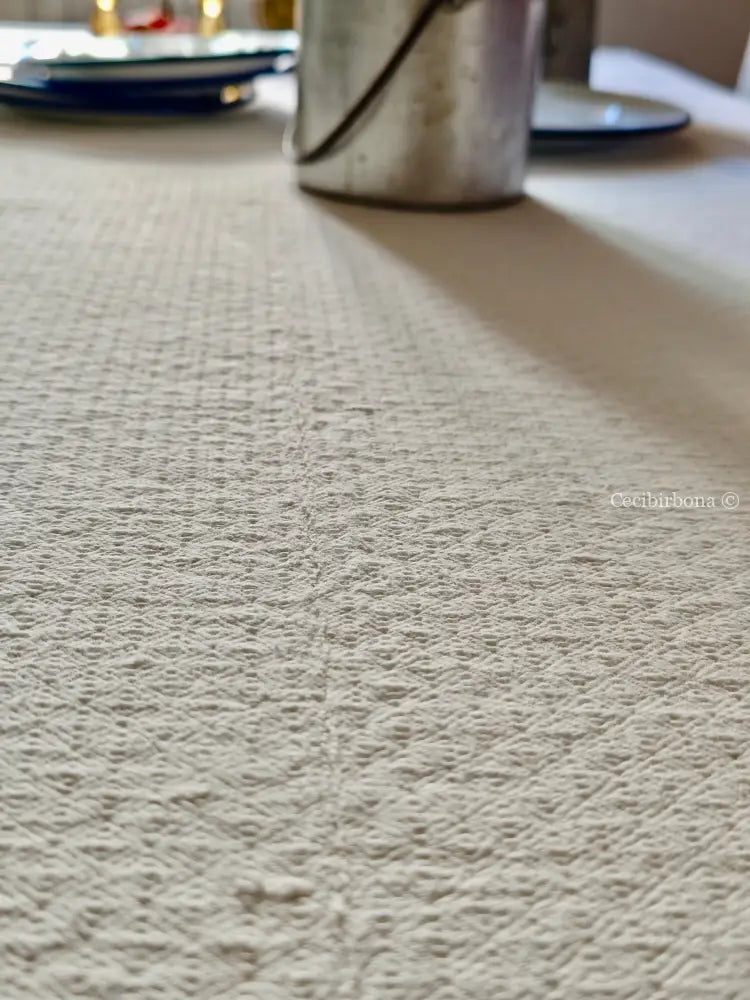 Tovaglia in canapa con monogramma GR Tovaglia vintage ricamata