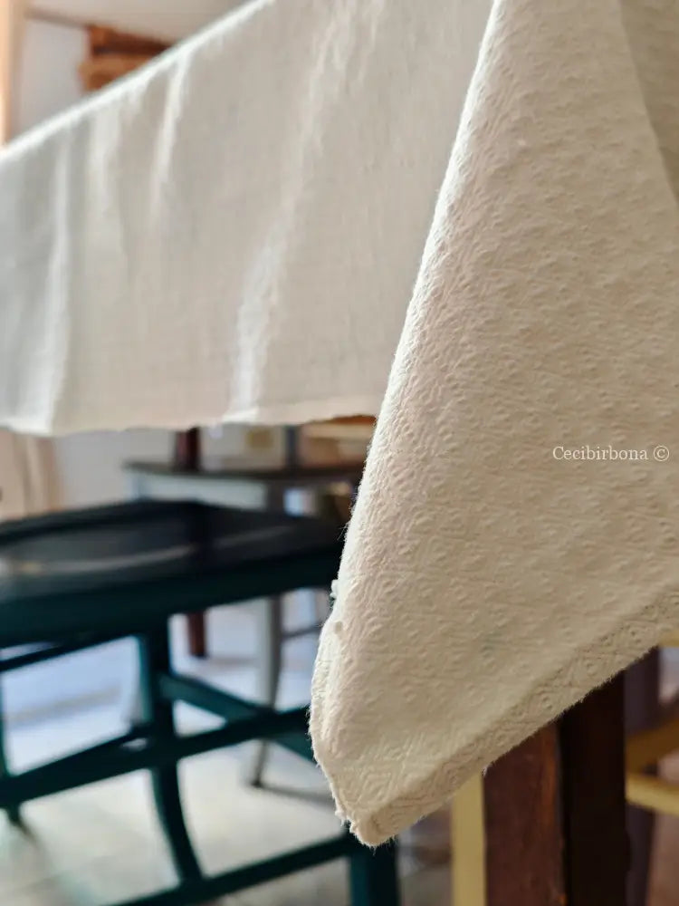 Tovaglia in canapa con monogramma GR Tovaglia vintage ricamata