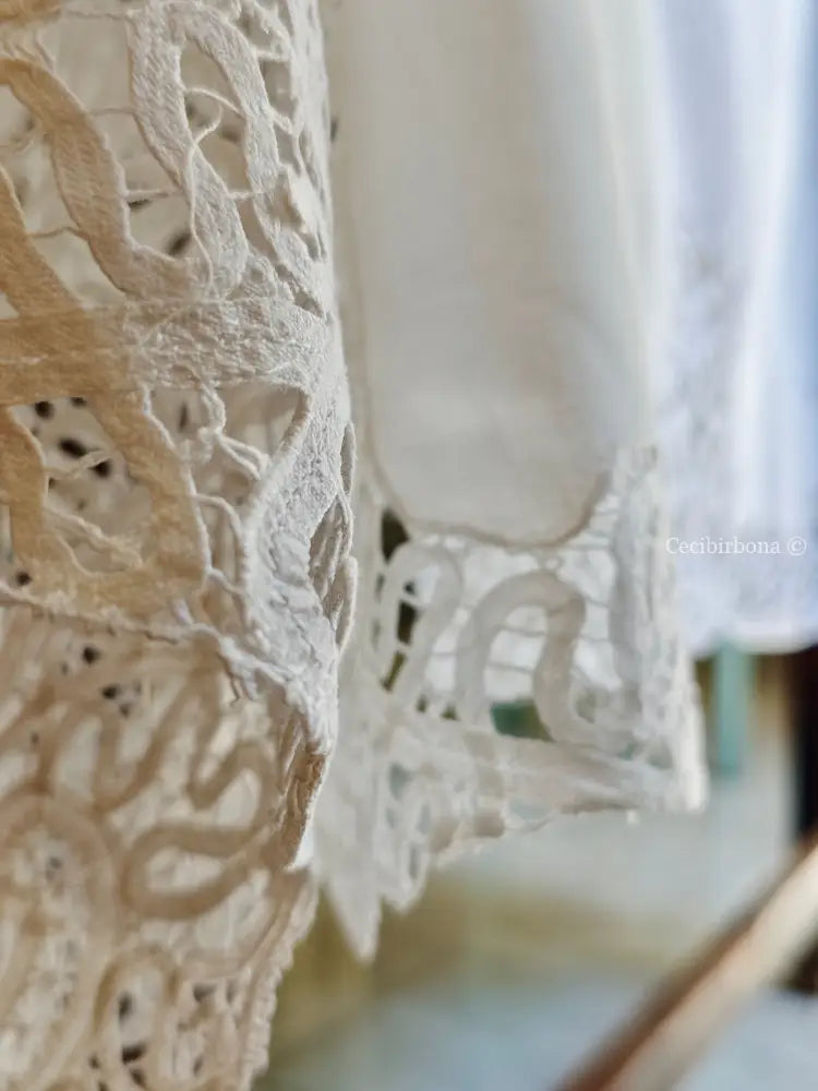 Tovaglia ricamata in cotone per 12 persone Tovaglia vintage ricamata da dodici