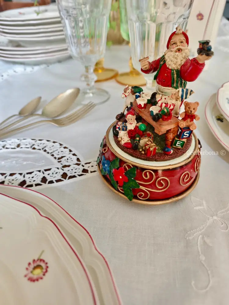 Tovaglia ricamata in cotone per 12 persone Tovaglia vintage ricamata da dodici