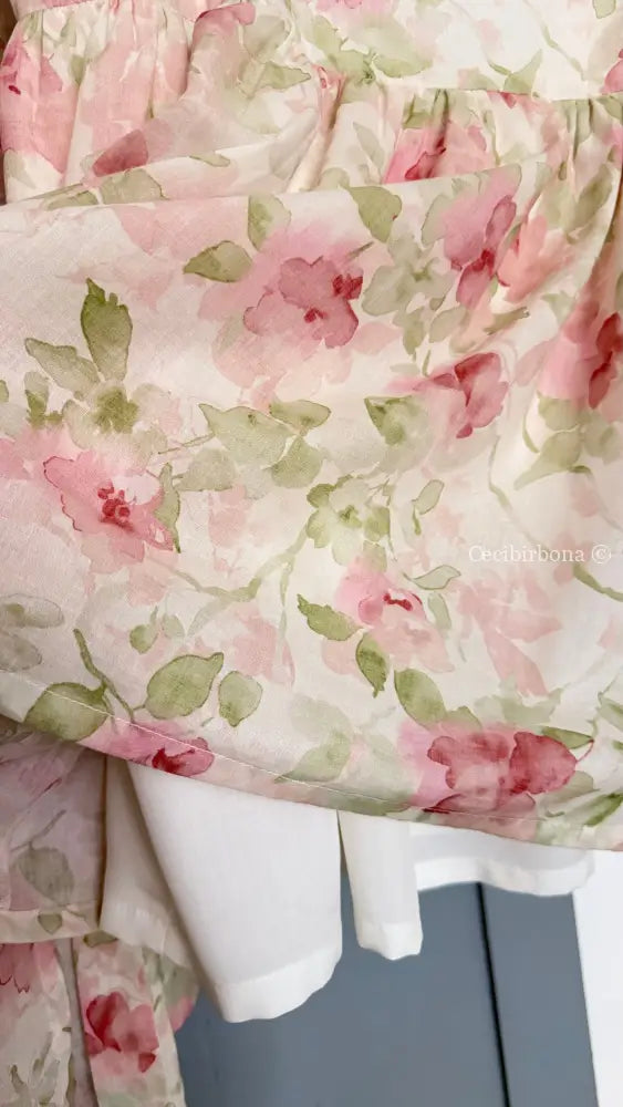 Tunica romantica in mussola di cotone floreale (Ref. 512) - abbigliamento