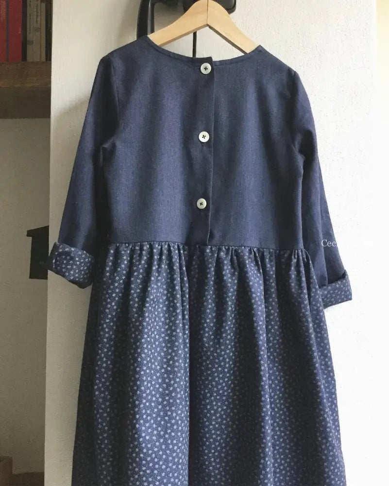 Vestito bambina 8 anni - vestito blu a fiori abito bambina