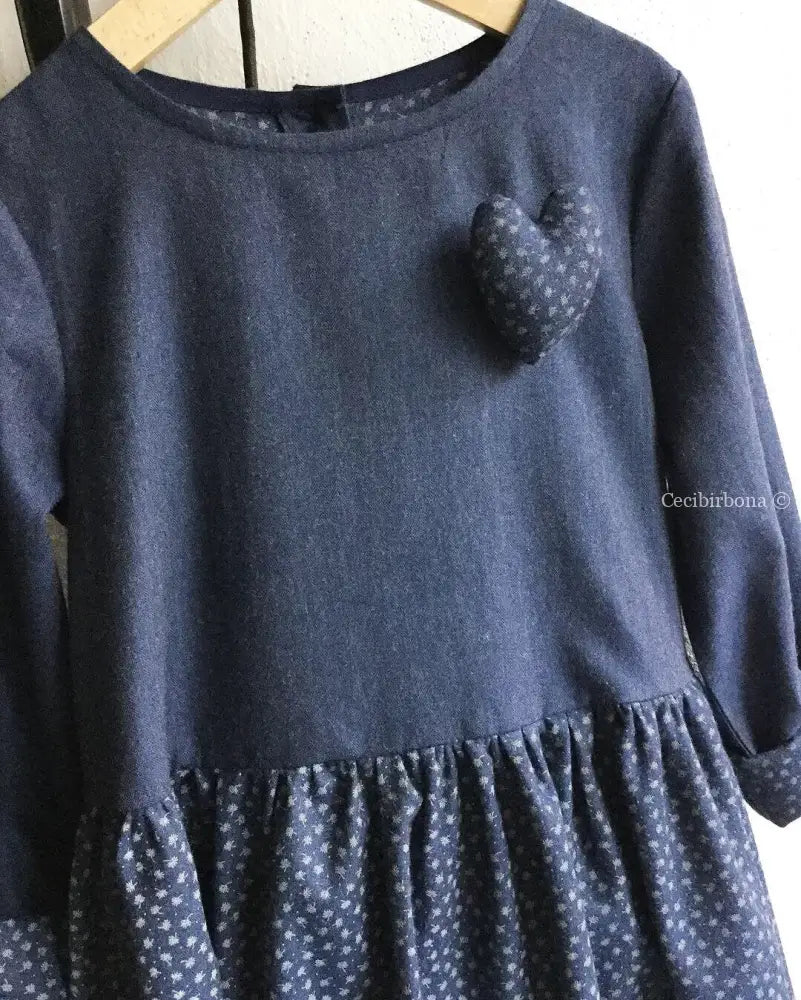 Vestito bambina 8 anni - vestito blu a fiori abito bambina