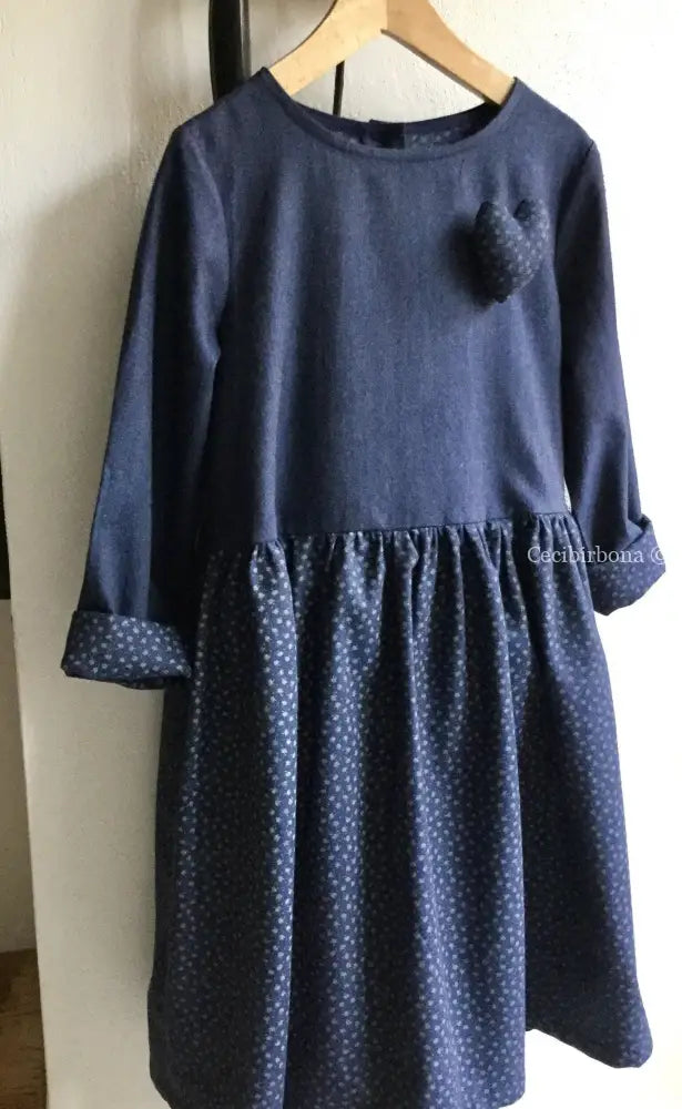 Vestito bambina 8 anni - vestito blu a fiori abito bambina