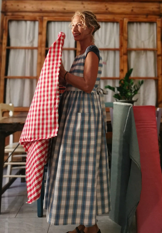 RISERVATO PER SANDRA Grembiule da cucina in cotone tartan